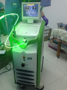 Green light laser machine used for TURPS, that was generously donated to Hospitality