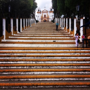 Steps to Iglesia de Guadalupe in San Cristobal