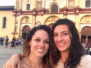 Me and amber outside one of the famous churches of San Cristobal de Las Casas
